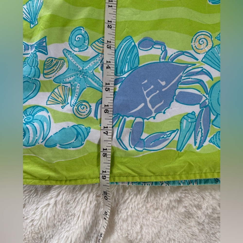 Lilly Pulitzer Lime Green Coastal Seashell Print A-Line Skirt,Sz: 8 - Picture 5 of 8
